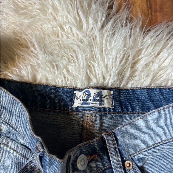 Free People Distressed Denim Mini Skirt - Picture 4 of 6